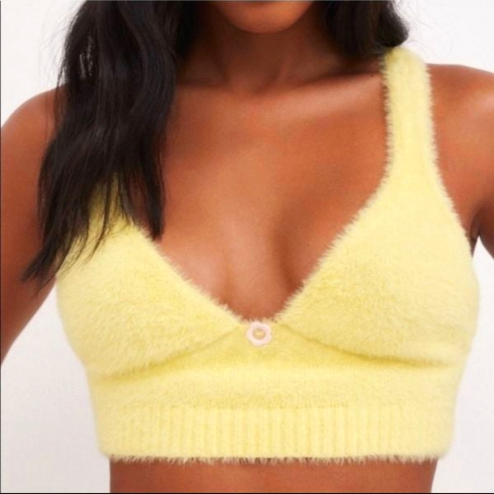 Love and Lemons Devon mohair crop top XXS